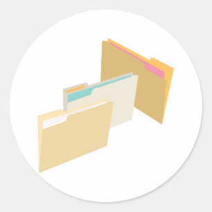 Files Classic Round Sticker