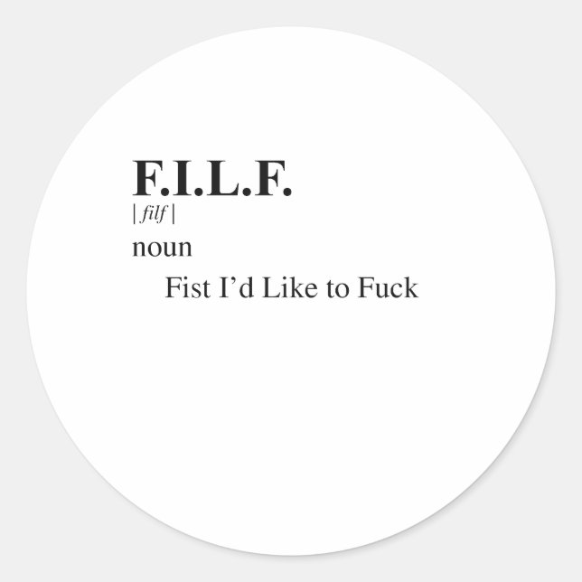 FILF CLASSIC ROUND STICKER (Front)