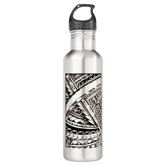 Fili Samoan Tribal art by Sku 710 Ml Water Bottle (Front)