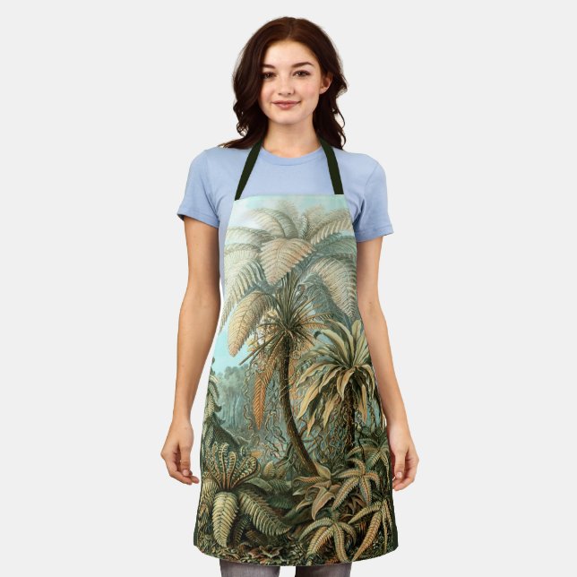 Filicinae by Ernst Haeckel, Vintage Fern Plants Apron (Worn)