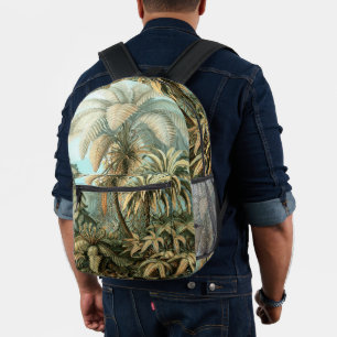 Filicinae by Ernst Haeckel, Vintage Fern Plants Printed Backpack