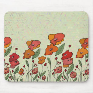 Filigranes Mohnfeld Mouse Mat