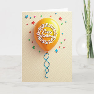 Filigree Birthday Ribbon Card