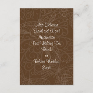 Filigree Butterfly Enclosure Card in Brown