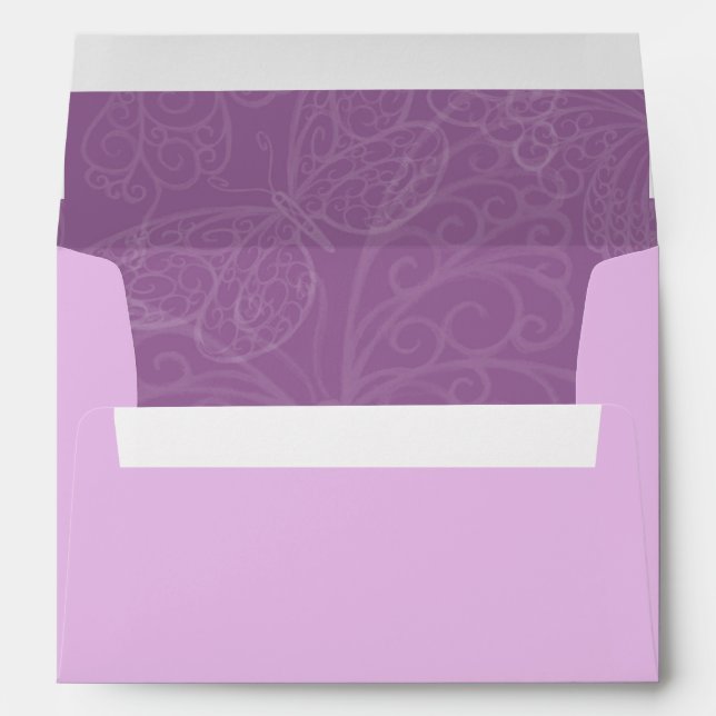 Filigree Butterfly Envelope in Purple (Back (Bottom))
