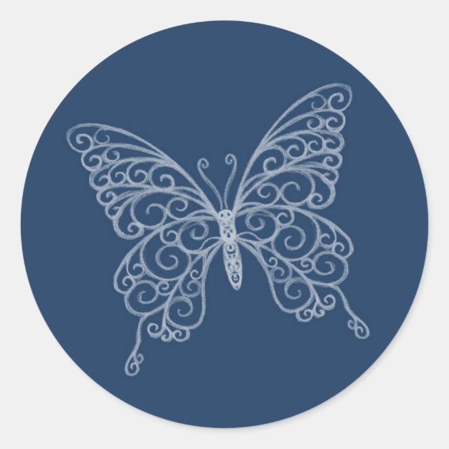 Filigree Butterfly Sticker (Front)