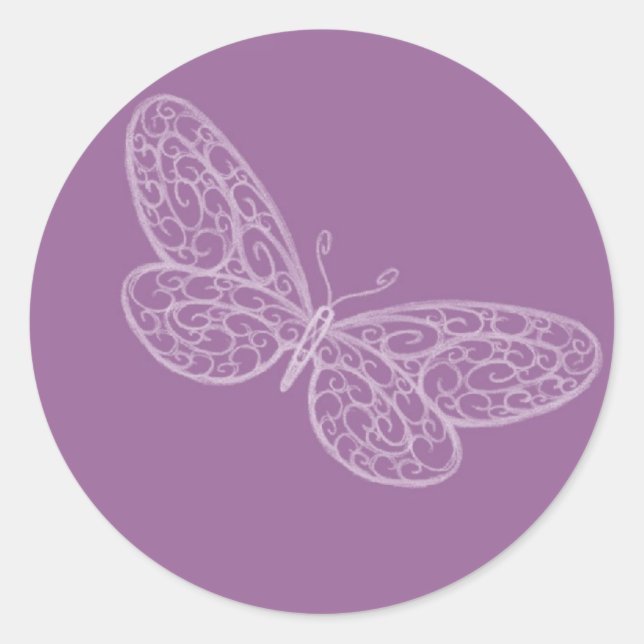 Filigree Butterfly Sticker (Front)