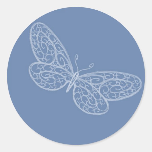 Filigree Butterfly Sticker (Front)