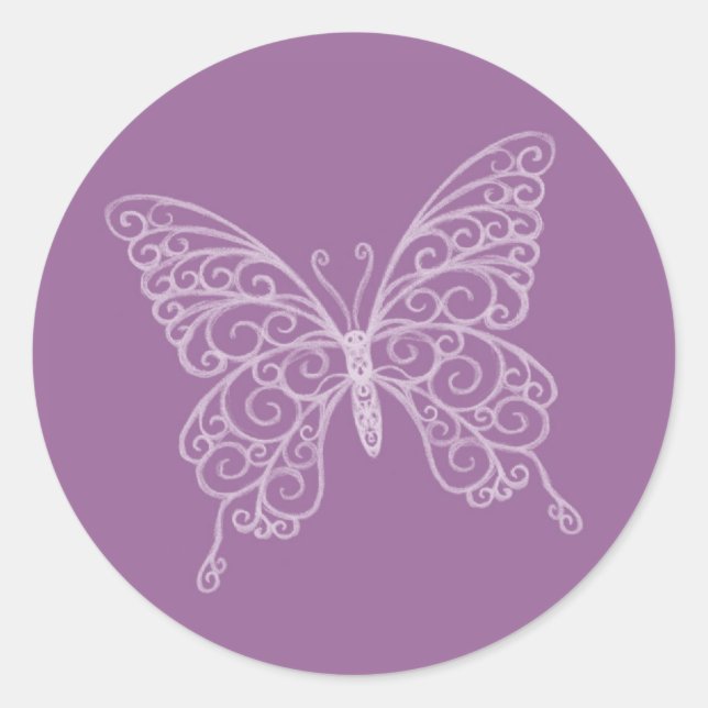 Filigree Butterfly Sticker (Front)