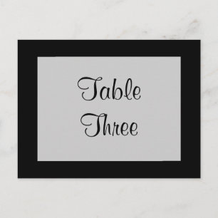 Filigree Butterfly Table Number (black) Postcard