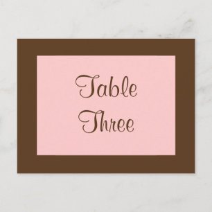 Filigree Butterfly Table Number (brown) Postcard