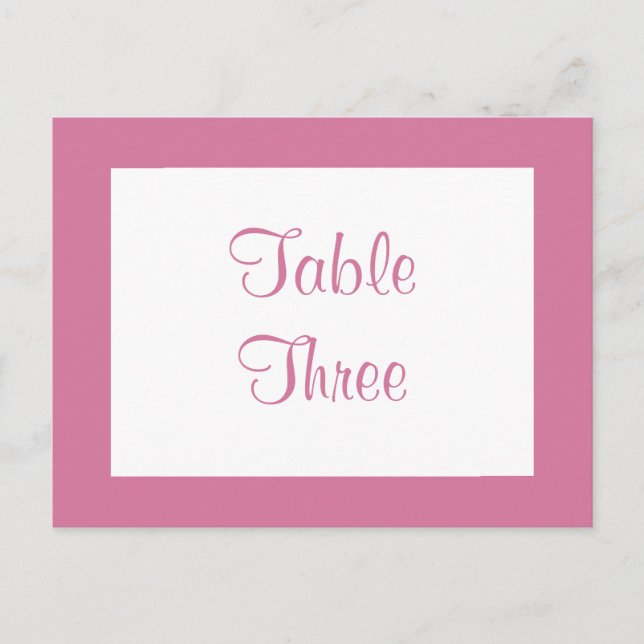 Filigree Butterfly Table Number (pink) Postcard (Front)