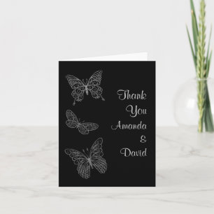 Filigree Butterfly Thank You Card