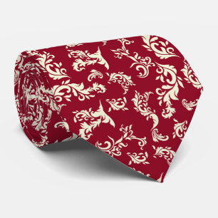 Filigree Christmas Red Tie