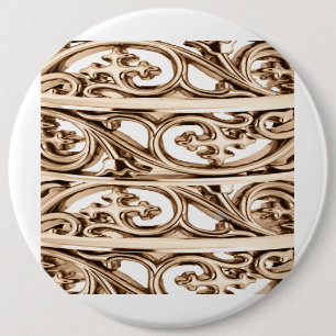 Filigree Cross Design Pattern 6 Cm Round Badge
