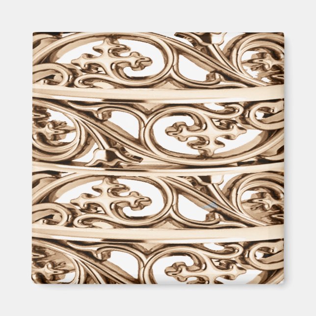 Filigree Cross Design Pattern Magnet (Front)