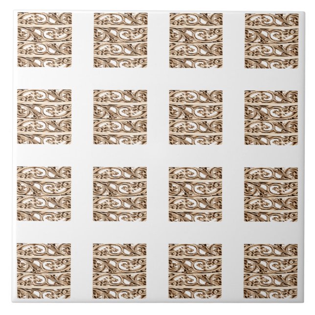Filigree Cross Design Pattern Tile (Front)