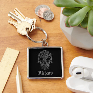 Filigree Goth Day of the Dead  Key Ring