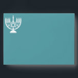 Filigree Hanukkah Menorah Envelope<br><div class="desc">Celebrate eight days and eight nights of the Festival of Lights with Hanukkah cards and gifts. The festival of lights is here. Light the menorah, play with the dreidel and feast on latkes and sufganiyots. Celebrate the spirit of Hanukkah with friends, family and loved ones by wishing them Happy Hanukkah....</div>