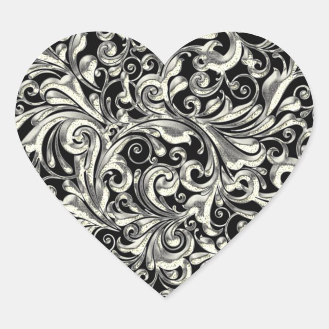 FILIGREE  HEART ENVELOPE & FAVOR SEALS (Front)