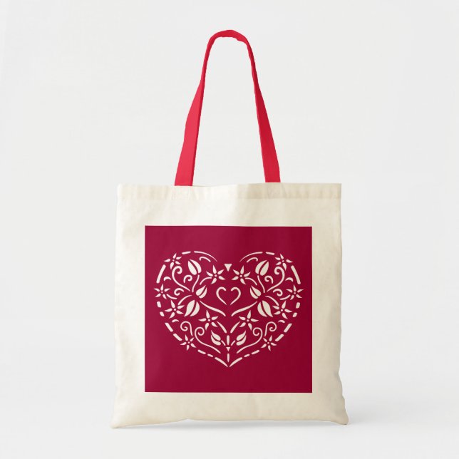 Filigree Heart Tote Bag (Front)