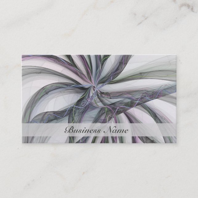 Filigree Motions Modern Abstract Swinging Fractal  Business Card (Front)