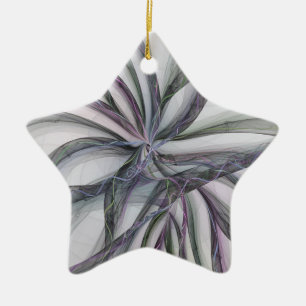 Filigree Motions Modern Abstract Swinging Fractal Ceramic Tree Decoration