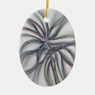 Filigree Motions Modern Abstract Swinging Fractal Ceramic Tree Decoration