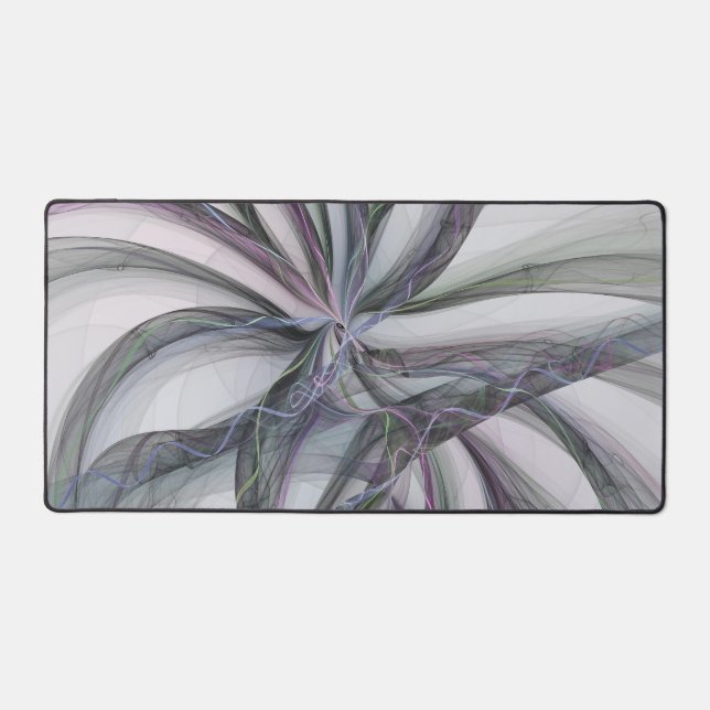 Filigree Motions Modern Abstract Swinging Fractal Desk Mat (Front)
