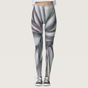 Filigree Motions Modern Abstract Swinging Fractal Leggings