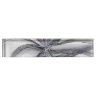 Filigree Motions Modern Abstract Swinging Fractal Nameplate