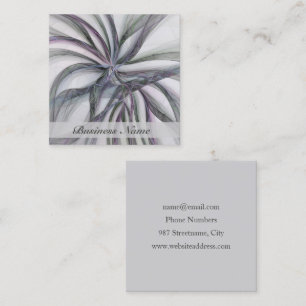 Filigree Motions Modern Abstract Swinging Fractal Square Business Card