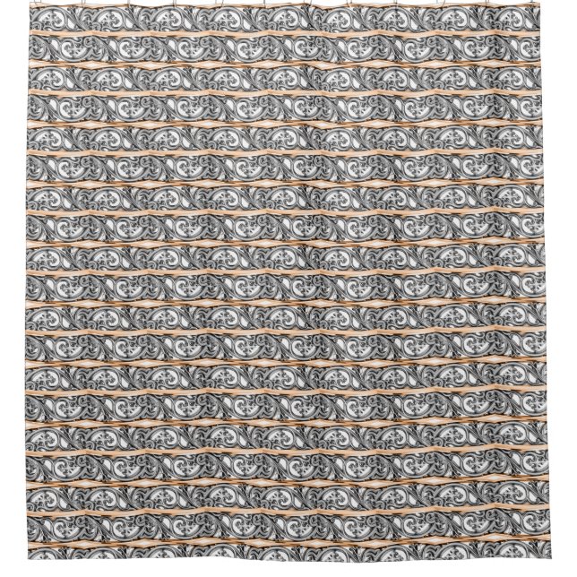Filigree Pattern Shower Curtain (Front)