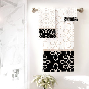 Filigree Pattern Stylish Elegant Bath Towel Set
