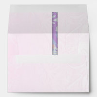 Filigreed Wedding Pink Silk Damask Flower Envelope