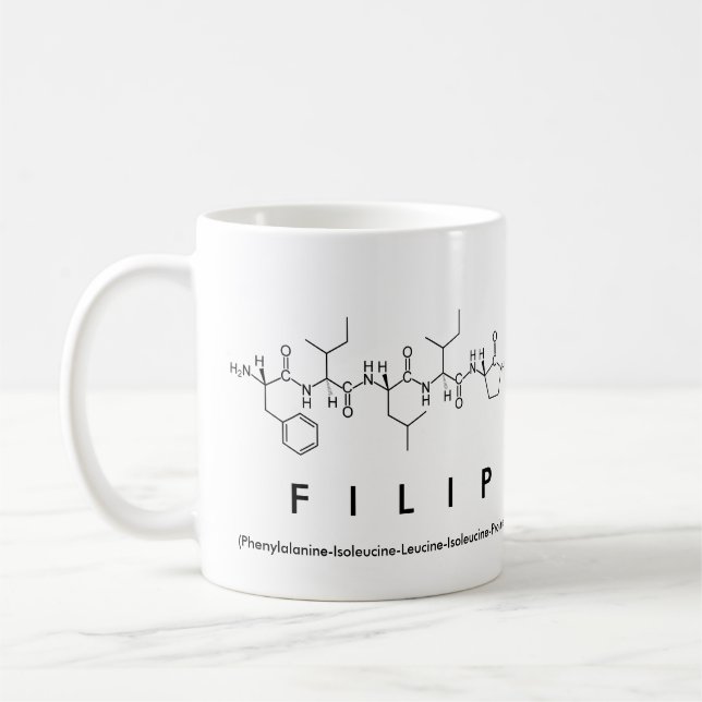 Filip peptide name mug (Left)