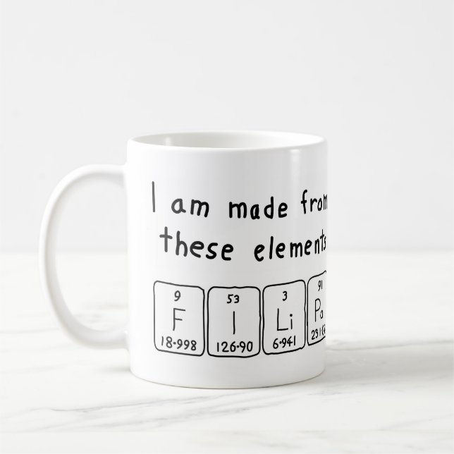 Filipa periodic table name mug (Left)