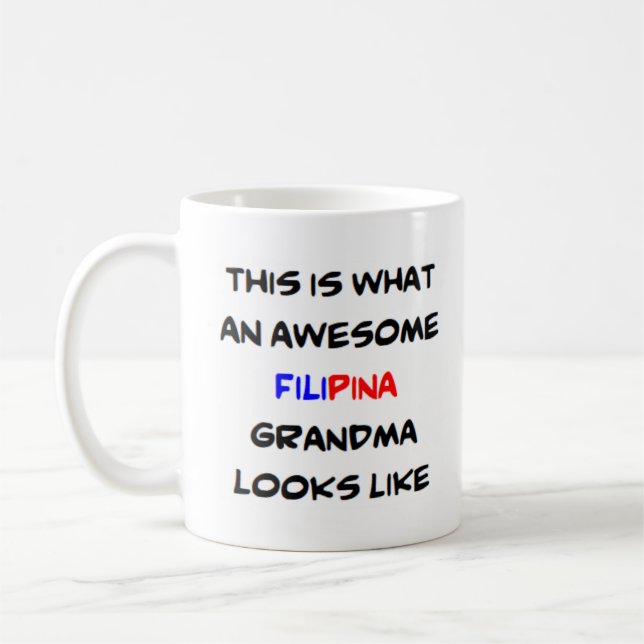 filipina, awesome coffee mug (Left)