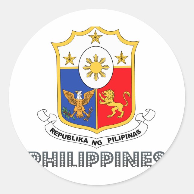 Filipina Emblem Classic Round Sticker (Front)
