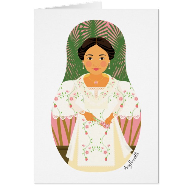 Filipina Matryoshka Card (Front)