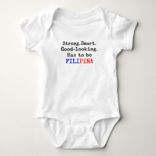 filipina strong baby bodysuit
