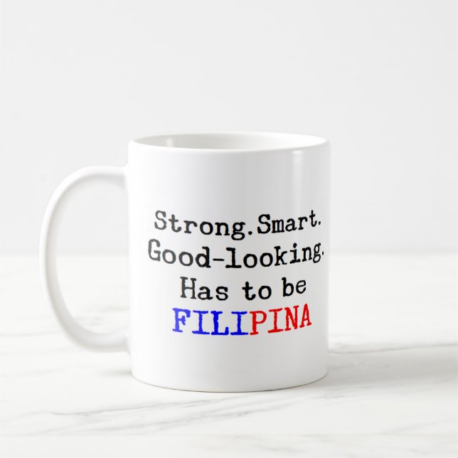 filipina strong coffee mug (Left)
