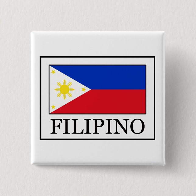 Filipino 15 Cm Square Badge (Front)