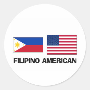 Filipino American Classic Round Sticker