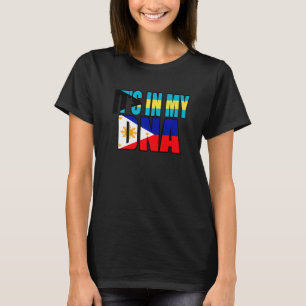 Filipino And Bahamian Mix DNA Flag Heritage T-Shirt