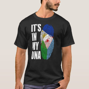 Filipino And Djiboutian Mix DNA Flag Heritage T-Shirt
