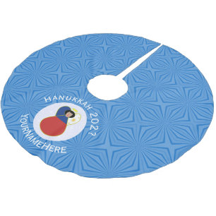 Filipino Angel Hanukkah Flag Personalised Brushed Polyester Tree Skirt