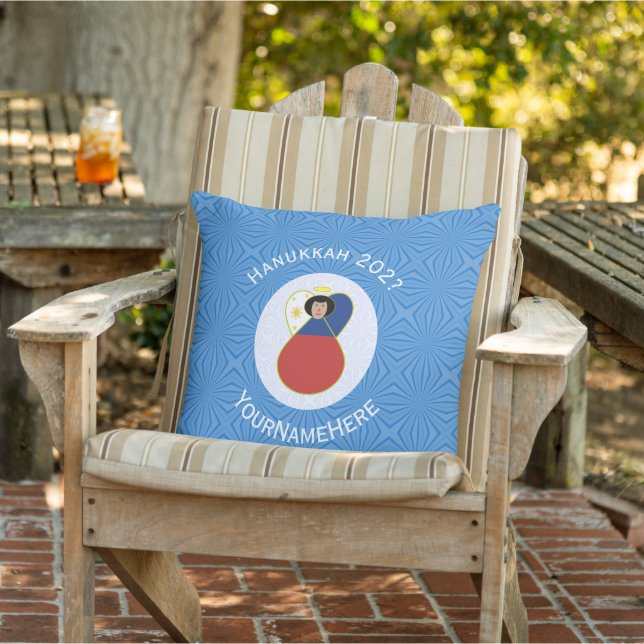 Filipino Angel Hanukkah Flag Personalised  Cushion (Chair)