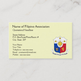 Filipino Association Generic Business Card
