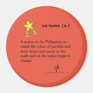 Filipino Autumn Circle Magnet